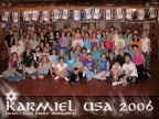 Karmiel USA 2006 Dance Camp group photo. Photo by Jennifer Crowley, artistic work by Shaun Fergus. Workshop photo